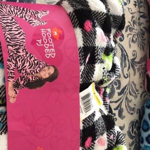 Flannel pajamas with feet and hood